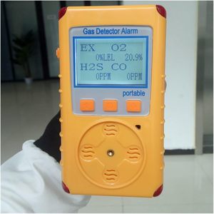 KJYXAWQQ เครื่องตรวจจับก๊าซหลายชนิดแบบพกพา O2 H2S CO EX พร้อมสัญญาณเตือน กันน้ำ เซ็นเซอร์อินฟราเรดแบบอิเล็กโทรเคมี - Product Image 1