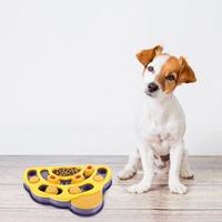 Nouveau Jouet Interactif Écologique en Plastique pour Chien : Bol Distributeur Lent et Plaque d'Entraînement IQ