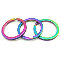 Yyx arco-íris porta-chaves, dividido, anel od 30mm, dividido de metal, anel