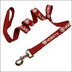 Tali Anjing Bahan Nilon Sablon Logo Kustom Harga Murah Perlengkapan Jalan-Jalan dengan Pengait Logam Kuat untuk Anjing - Product Image 3