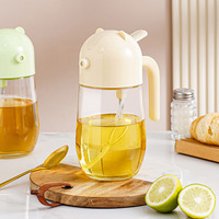 Bouteille pulvérisateur d'huile en verre, pot à huile à double usage, ouverture et fermeture automatiques, bouteille de sauce soja de cuisine, distributeur d'huile atomisant à pression