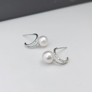 22392DIY Boucles d'oreilles simples en argent, perles de 5-8 mm, accessoires en argent S925, plateau vide pour créations d'accessoires en perles - Product Image 3