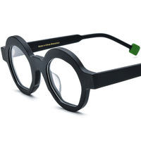 Monture de Lunettes Optiques Rondes en Acétate Multicolore Haut de Gamme pour Hommes et Femmes – Style Streetwear