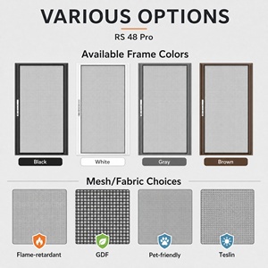 Moustiquaire rétractable moderne sur mesure en aluminium pour porte et fenêtre, <span class=keywords><strong>anti</strong></span>-moustiques et <span class=keywords><strong>anti</strong></span>-poussière, pour chambre et salon - Product Image 4