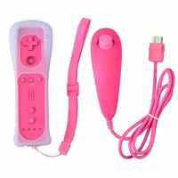 Manette 2 en 1 intégrée Motion Plus pour Nintendo Wii avec Nunchuck pour télécommande Wii