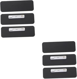 Étiquettes nominatives personnalisables vierges en plastique, <span class=keywords><strong>cartes</strong></span> badges durables en PVC pour événements, salles de classe, bureaux avec attache à épingle ou clip - Product Image 4
