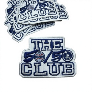 Parche Bordado de Lona Ecológica de PVC con el Logotipo del Equipo de Béisbol de la MLB, <span class=keywords><strong>Los</strong></span> <span class=keywords><strong>Angeles</strong></span> <span class=keywords><strong>Dodgers</strong></span>, Ohtani 50/50 Club - Product Image 1