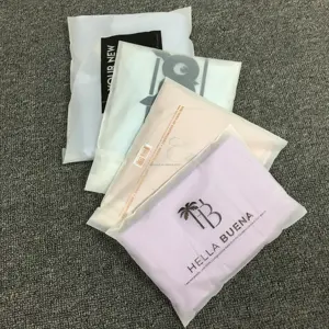 Accessories and clothing self-adhesive bag frosted transparent compostable plastic PLA bag full biodegradable bag