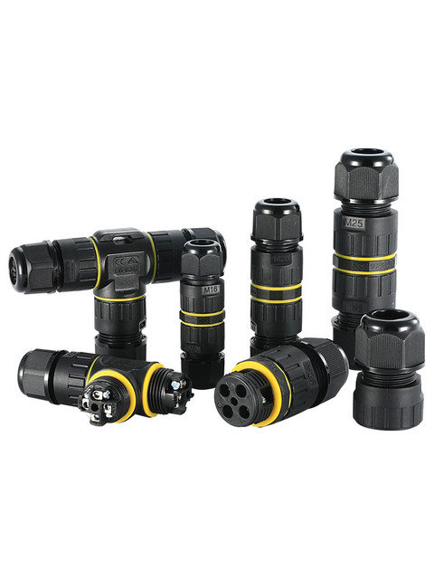 Outdoor Waterproof Copper ABS Housing Connector Underwater Buried Wire Three-way Straight-through Three-core Cable Terminal
