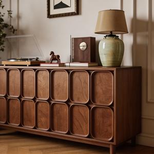 <span class=keywords><strong>Credenza</strong></span> per Camera da Letto in Noce Stile Mid-Century Modern |   Mobile TV con gambe affusolate, piano piatto e vano portaoggetti arrotondato |   <span class=keywords><strong>Credenza</strong></span> Buffet per Soggiorno/Sala da Pranzo - Product Image 4