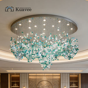 Lampadario Decorativo per Soffitto di Villa e Appartamento KUAVEE, Personalizzabile, Alta Qualità, Grande Lampadario in Cristallo, Lampadario in Vetro Colorato - Product Image 2