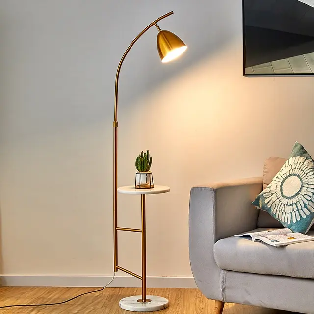 Chuse מודרני מינימליסטי נורדי Led רצפת אור שיש פלור מנורת עם שולחן יוקרה רצפת מנורות לסלון Led Stand אור