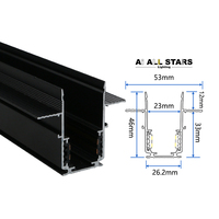 Noir Offre Spéciale de voie de lumière LED magnétique avec des lumières linéaires magnétiques de voie de Surface en aluminium de Rail de voie de Magnetitc