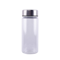 Botella de Agua de Plástico Transparente Libre de BPA con Diseño Anticondensación, Botella Portátil para Bebidas Frías con Asa, Taza de Viaje a Prueba de Fugas