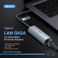 Station d'accueil Type C, adaptateur Ethernet Gigabit RJ45, hub USB 3.0 1000 Mbps pour MacBook, ordinateur portable, PC, en stock