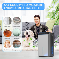 Déshumidificateur d'air portable pour la maison et le bureau HASHONE Wi-Fi Tuya, faible bruit, multifonction, déshumidificateur et purificateur d'air 2 en 1