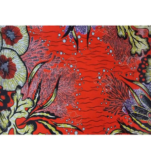 قماش أنقرة الأفريقي الفاخر عالي الجودة، قماش باتيك حقيقي منسوج من القطن الشفاف بألوان ذهبية وخضراء وزرقاء للخياطة - Product Image 3