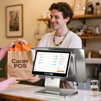 Fournisseur de systèmes de point de vente en gros, caisse enregistreuse 15,6 pouces, corps ultra fin en aluminium, machine de point de vente Android 11/14, terminal de point de vente Windows