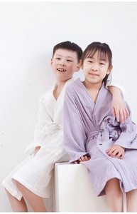 Kimono <span class=keywords><strong>Yukata</strong></span> en <span class=keywords><strong>coton</strong></span> biologique respirant pour hommes, femmes et enfants, vêtements d'hôtel, pyjamas - Product Image 5