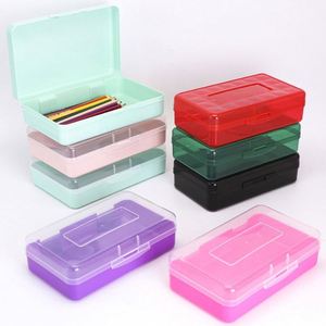 Personalized Pp Waterproof Square Multifunction <b>Hard</b> <b>Shell</b> Clear Plastic Office Organizer Pencil <b>Case</b> Box Custom Logo - Product Image 2