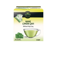 Thé en Sachet Premium Bio aux Herbes Mélangées, Menthe et Citron, Arôme Agrumes Rafraîchissant, Anti-Stress, Sans Conservateurs