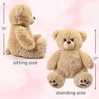 Boneka Beruang Teddy Super Lembut dari Produsen Tahun 2025 dengan Lapisan Jaring, Mata dan Kaki Bordir yang Lucu untuk Anak-Anak