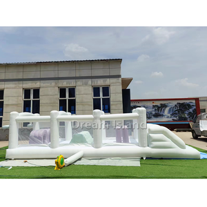 Castello Gonfiabile <span class=keywords><strong>con</strong></span> Scivolo e Soffiatore, Parco Giochi Morbido <span class=keywords><strong>con</strong></span> <span class=keywords><strong>Ostacoli</strong></span> per Bambini e Adulti, Accessorio Economico - Product Image 3