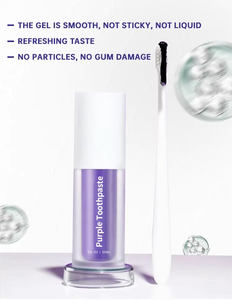 Vente en gros usine – <span class=keywords><strong>Dentifrice</strong></span> blanchissant instantané <span class=keywords><strong>violet</strong></span> de 30 ml format voyage pour usage domestique - Product Image 3