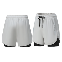 Shorts de course à séchage rapide, respirants, compressifs, 2 en 1, shorts de sport double pour l'été, pour le cyclisme, la course à pied, la remise en forme, le marathon