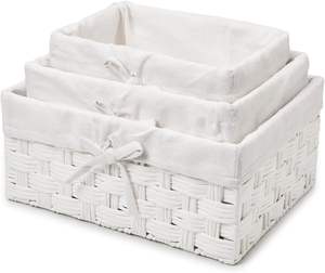 ตะกร้าเชือกทำด้วยมือ3ชิ้นกล่องเก็บชุดกล่องเก็บของสี่เหลี่ยมสำหรับเด็กของขวัญตกแต่งตู้เสื้อผ้าของเด็กทารก - Product Image 3