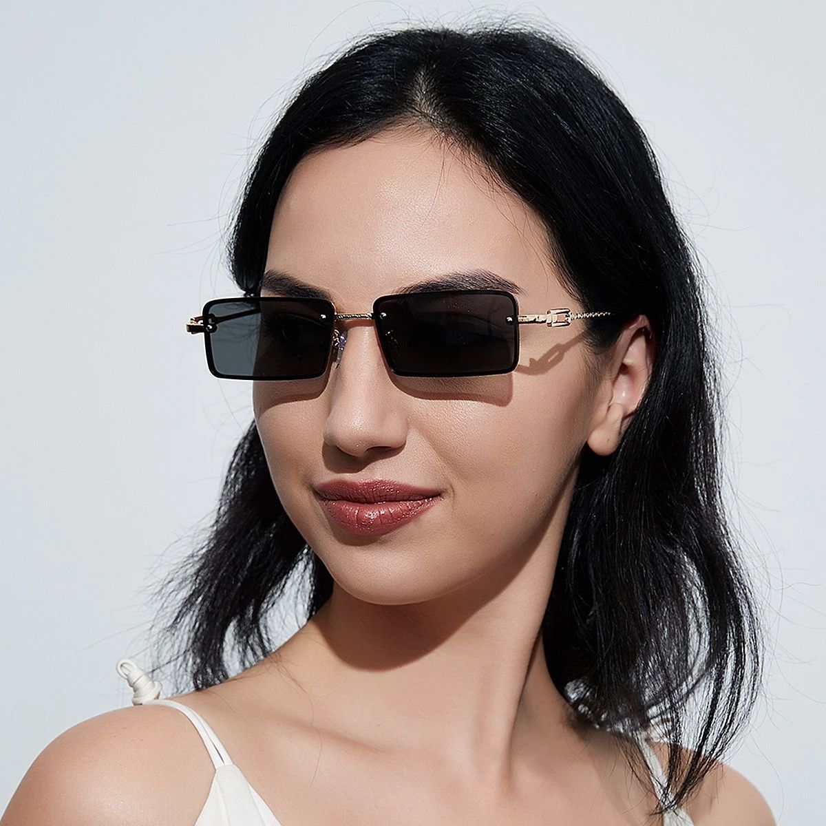 Vintage Square Sunglasses Trendy 90s Style for Men Women