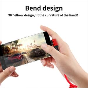 Câble rétractable à ressort 2 en 1, charge rapide 60W, Car Play 90 °   Câble de charge USB pour téléphone portable avec design coudé - Product Image 4