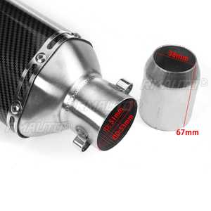 Tubo de Escape Universal para Motocicleta de 470 mm, Punta de Escape Deslizable de 51 mm, Estilo Carbono, para Honda/Yamaha/Suzuki - Product Image 5