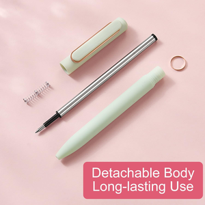 Kustom Logo klik Gel pena Pak Macaron skema warna tekan jenis pena ditarik untuk grosir perlengkapan kantor sekolah - Product Image 3