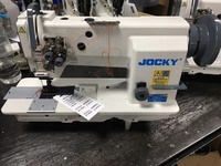 Machine à coudre industrielle JOCKY JK20606-2 à double aiguille, point de surjet, alimentation composite, point de verrouillage, robuste, pour cuir