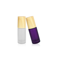 Très bonne vente, Mini bouteille Portable personnalisable de couleur pour transfert d'eau, couvercle de joint en bambou, rouleau de 5ml