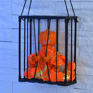 Halloween électrique lueur Cage fantôme citrouille sorcière suspendu fantôme prisonnier <span class=keywords><strong>chambre</strong></span> prison mort suspendu fantôme décor - Product Image 5