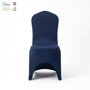 Funda de Silla de Spandex Azul Marino No Transparente, Elástica y Ajustable, para Bodas, Banquetes, Hoteles, Restaurantes de Alta Cocina, Ecológica, Lavable a Máquina - Product Image 1