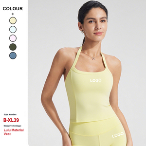Tùy Chỉnh Hữu Cơ Cotton Nhanh Chóng Làm Khô Thoáng Khí Tank Top Áo Ngực Thể Thao Của Phụ Nữ Phòng Tập Thể Dục Thể Dục Thể Thao Hàng Đầu Sujetador Deportivo Yoga Vest - Product Image 1