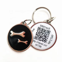 Großhandel Anti-Verlust GPS-Tracker NFC Haustier-Hundemarke Scannbare Haustier-ID Epoxy-Tag Edelstahl QR-Code Hundemarke