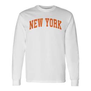 Camiseta clásica de manga larga con estampado New York Throwback - Product Image 1