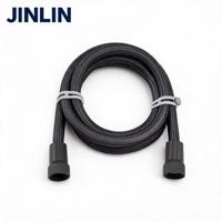 Tuyau tressé Jinlin F1/2 haute pression, flexible, anti-fuite, pour cuisine, en nylon et acier inoxydable SUS304.