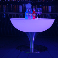 Table basse moderne avec télécommande, changement de couleur RVB, mini table de bar, table basse en plastique de luxe, petit meuble LED