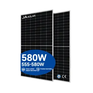 JA M72D30LB 최고의 새로운 에너지 태양 전지 패널 셀 키트 555w-580w 효율적인 이중 유리 모듈 Bipv 및 Perc 유형 저렴한 새로운 유전자