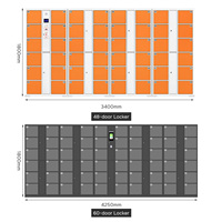 Casiers de rangement électroniques à reconnaissance faciale, armoire de rangement intelligente pour supermarchés et centres commerciaux, casier à téléphone portable en libre-service