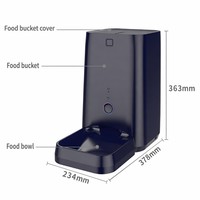 Distributeur automatique intelligent pour animaux de compagnie, grande capacité 6L, avec contrôle à distance par application, système d'alimentation par portions programmées pour chats et chiens
