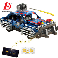 Coche Blindado de Bloques de Construcción 2.4G con Control Remoto y por APP, 1004 Piezas, Ladrillos Técnicos DIY, Modelo de Vehículo de Juguete STEM para Ensamblar