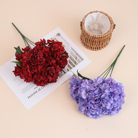 Kunstbloemen Vijfkoppige Franse Hortensia Bruidshal Bloemstukken Buitenlandse Handel Zachte Decoratie