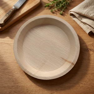 25 cm Deep Round Palm Leaf Disposable Eco-Friendly <b>Plate</b> - Product Image 2