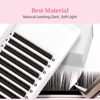 Nouveautés Extensions de cils naturelles longues 6-8mm LJ LB LC pour extensions de cils faites à la main, plateaux de cils noirs mats doux Camellia